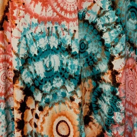 V neck/back multicolored tunic w/pockets - Picture 14 of 15